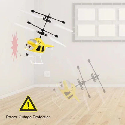 Rechageable Induction Remote Control Dual-mode Helicopter Drop and Collision Resistant RC Aircraft Children's Toys