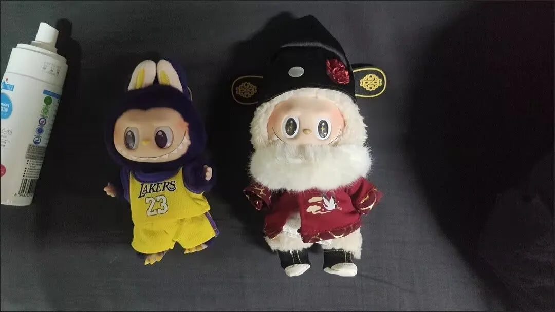 Labuibu Only Selling Clothes 17cm First Second Generation Labubu Basketball Clothes Cute Doll Decoration Handmade Doll Clothes
