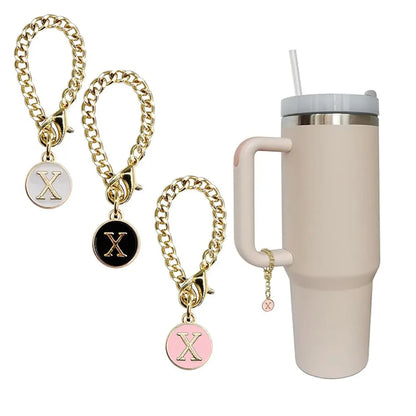 3pcs Letter Charm Accessories for Stanley Cup Initial Name ID Personalized Handle Charm for Stanley 40 oz Tumbler with Handle