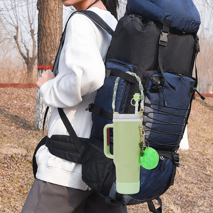 7Pcs/Set Siliocne Water Bottle Boot Straw Lid Handle Strap Keychain Mini Hook for Stanley 40oz Tumbler Accessories Set