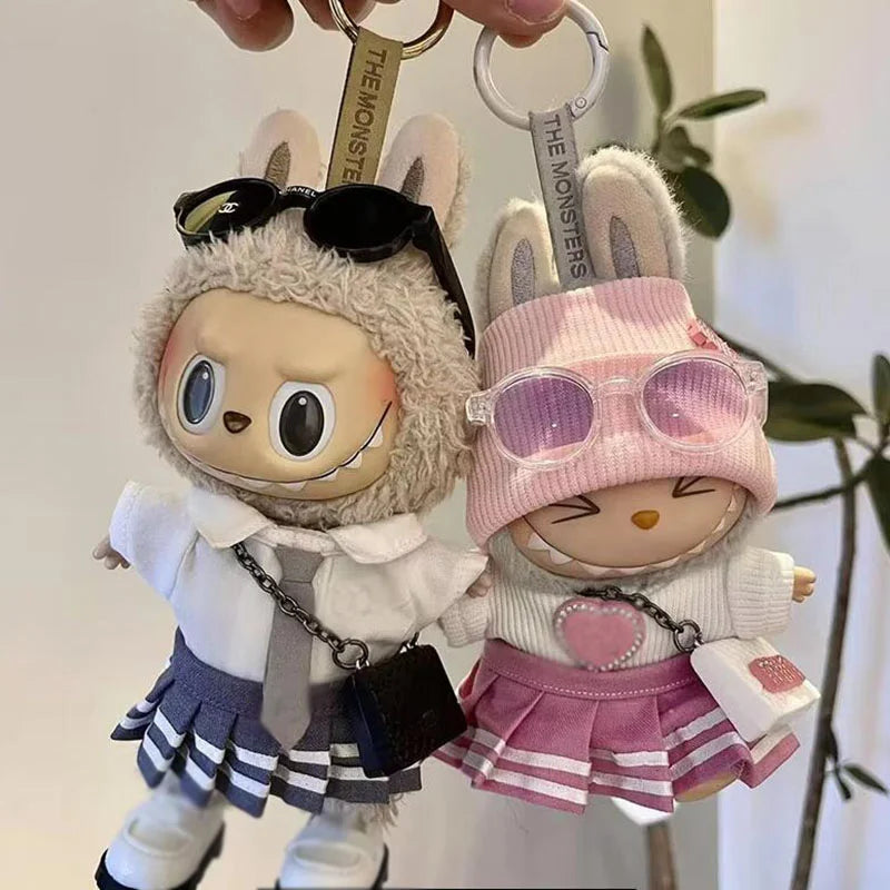 Labubu V1v2 Friend Series Elegant Dress Labubu Birthday Gift Clothing Labubu Pendant Fashionable Couple Outfit High-End Custom