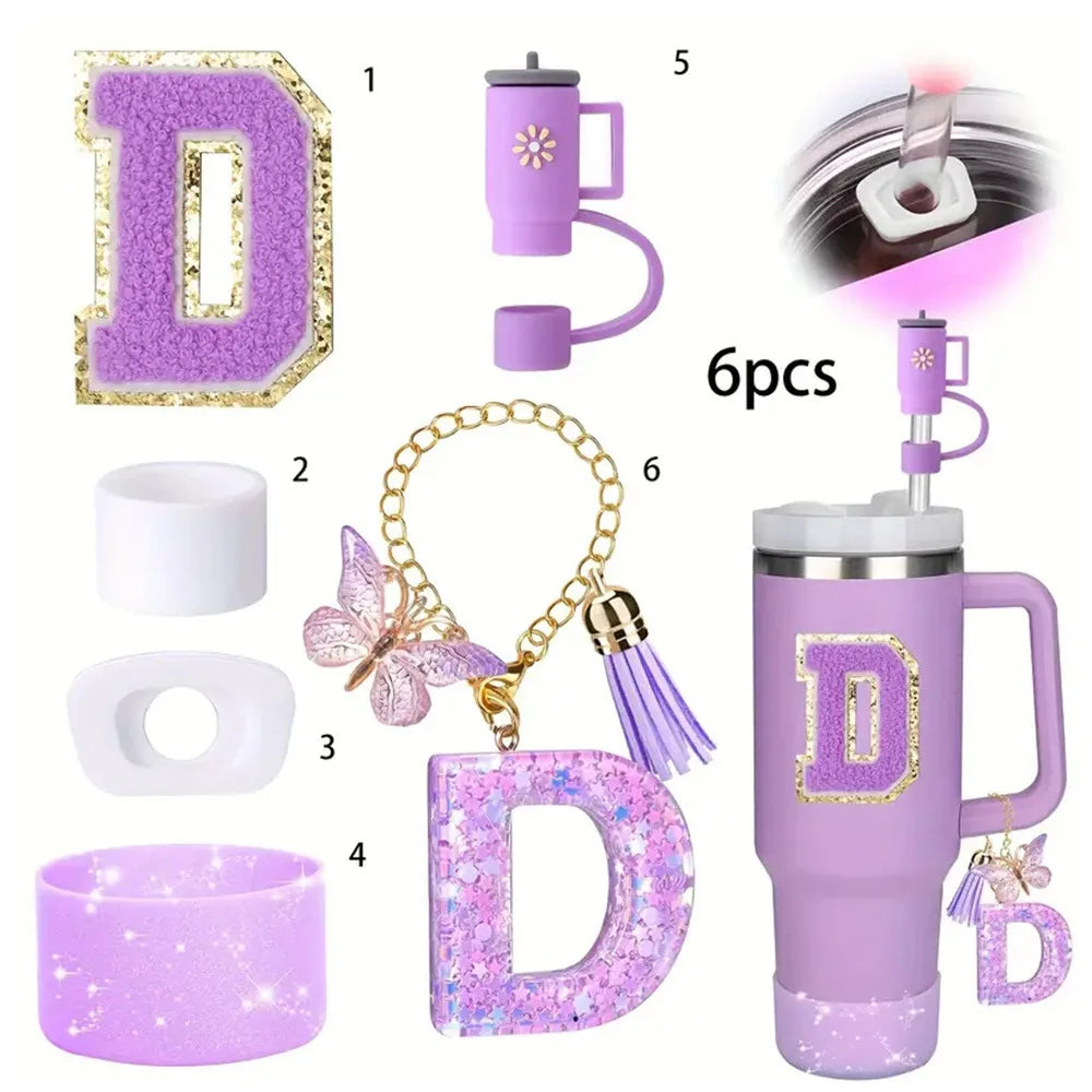 6pcs Silicone Stanley Cup Accessory Set suitable for Stanley Cup 40oz glass with handle