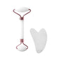 Resin double head roller massager heart-shaped face and eye massage scraping Combination set massage roller