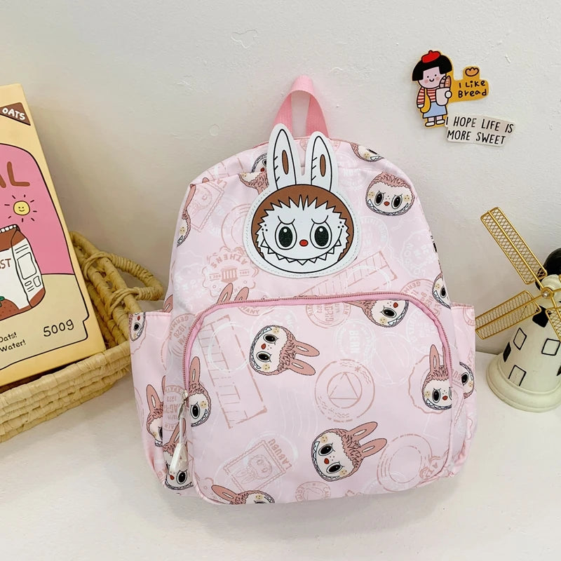 Labubu Backpack - Lightweight, Preppy Style Cartoon Anime Schoolbag for Travel and Daily Use - Durable, Water-Resistant