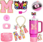 7PCS Cup Accessories Set for Stanley 30oz 40oz Tumbler Initials Silicone Straw Cover Cap Boot Letter Handle Charm Sticker