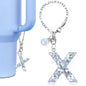 1 PCS Letter Charm Accessories for Stanley Cup Purple Cute Initial Keychain Handle Charm for Stanley Tumbler Girls Water Bottle