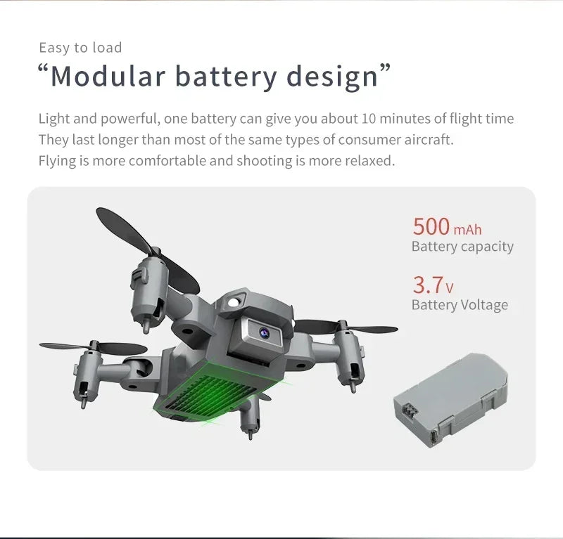 XKJ KY905 Mini Drone HD 4K Professional Camera One-click Return Wifi Folding Quadcopter 360rolling RC Helicopter Children's Toys