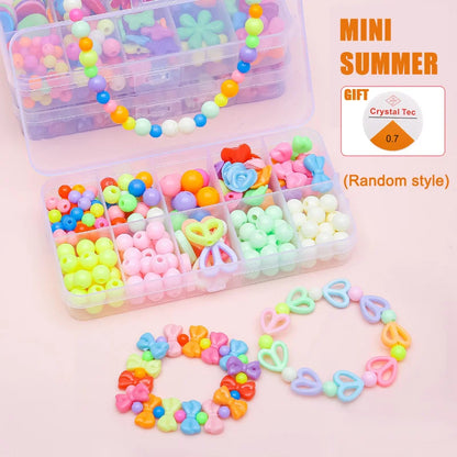 DIY Handmade Beaded Children's Toys Creative Loose Spacer Beads Making Bracelet Necklace 24 Grid Girl Jewelry Set Girl Toy Gift