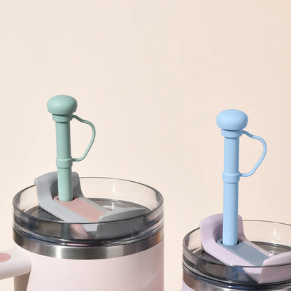 Silicone Replacement Straw for Stanley 20/30/40oz Long Reusable Straw Dustproof Soft Straw Cup Accessories with Straw Tip