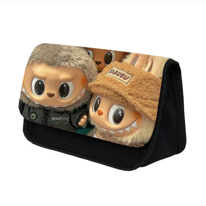 Labubu Pencil Cases Kawaii Large Capacity Pencil Storage Bag Student Stationery Organizer Pouch School Office Supplies Kids Gift