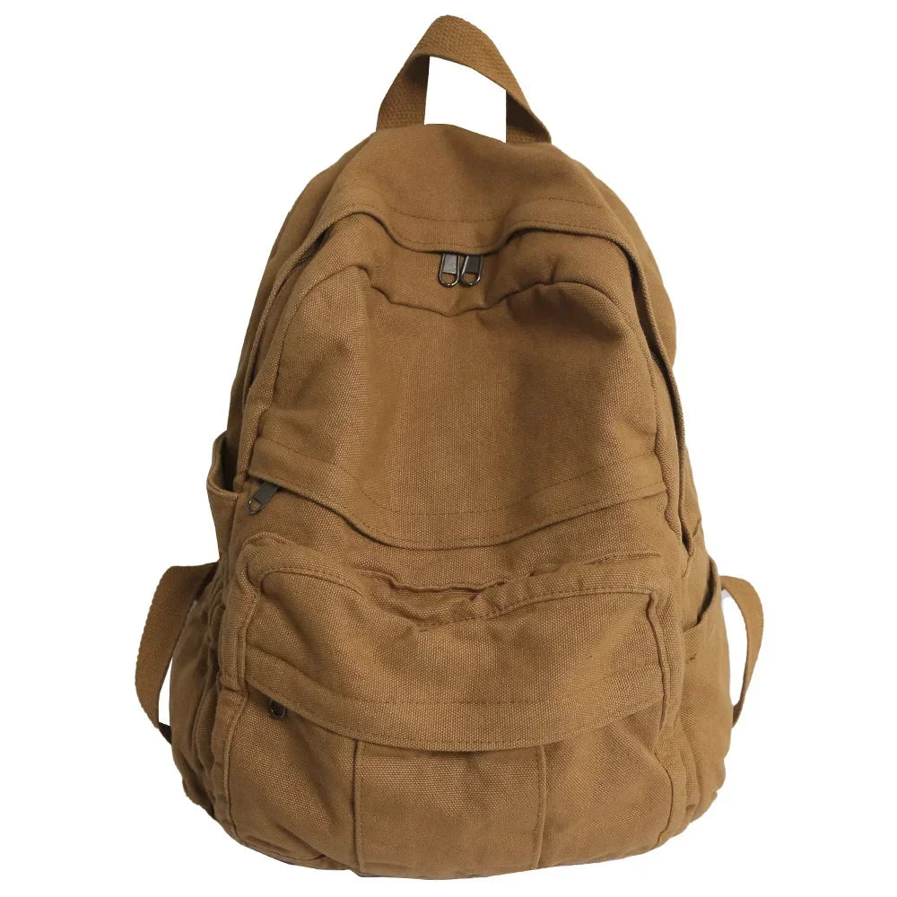 Girl School Bag New simple College Student Vintage Women Backpack Canvas Female Laptop bag Travel Kawaii Ladies backpacks рюкзак