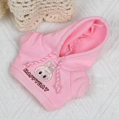 17cm Labubu Outfit Clothes Hoody Jeans Leisure Sports Set Kawaii Decor Ropa Labubu Accessories Doll Little Clothes DIY Kids Gift