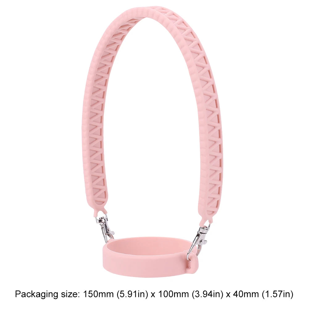 Portable Silicone Water Bottle Handle Fit 8-40oz Bottles Water Bottle Sling Water Bottle Carrier for Stanley Cup Accessories