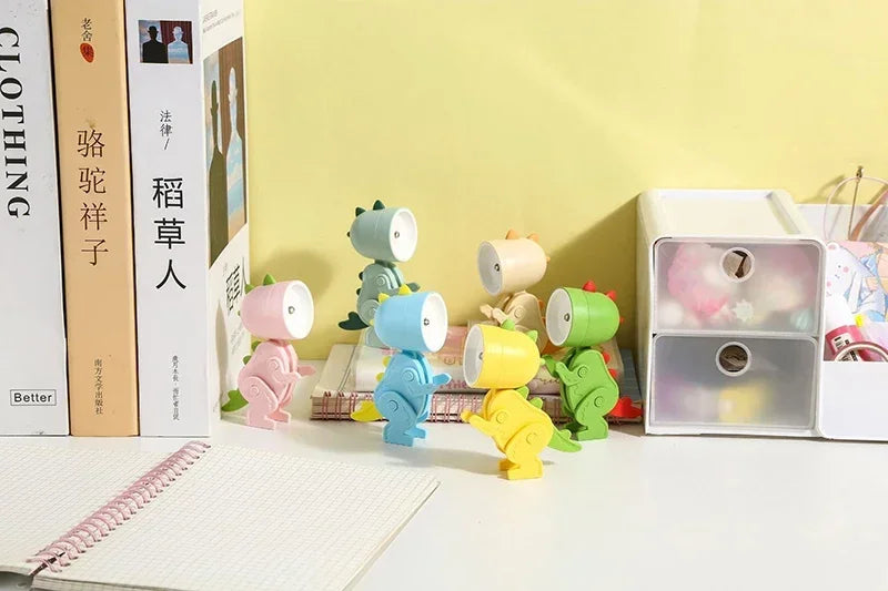 Mini Dinosaur Night Light Battery Magnetic Folding Nights Lamp Bedroom Bedside Table Ornaments Children's Toys LED Night Lights
