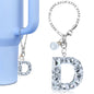 1 PCS Letter Charm Accessories for Stanley Cup Purple Cute Initial Keychain Handle Charm for Stanley Tumbler Girls Water Bottle