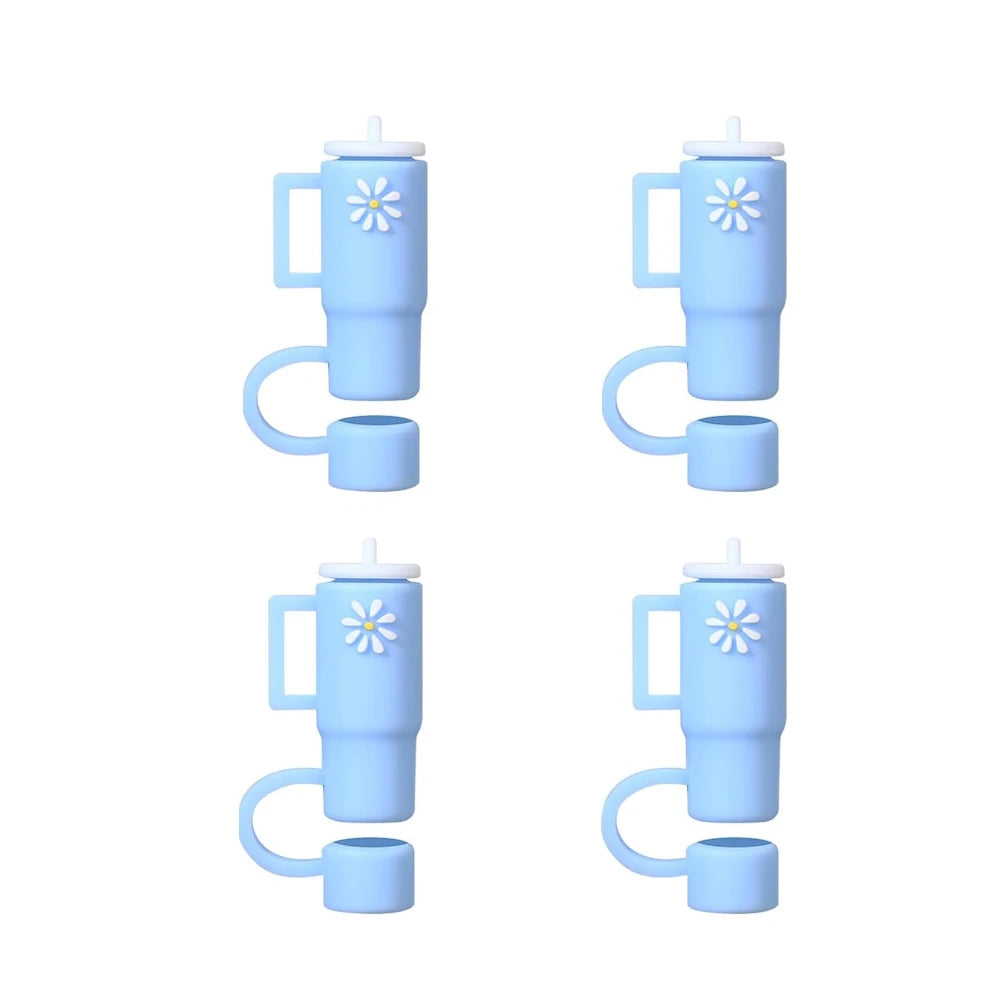 4 Pcs Straw Covers for Stanley Cup 40-20 oz, 0.4 inches Silicone Straw Cover Caps, Stanley Cups Accessories