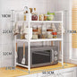 2/3-Layer Kitchen Storage Rack Simple Microwave Shelf Space-saving Countertop Tableware Tidying Organizer Kitchen Accessories