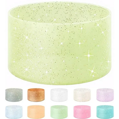 Silicone Glitter Bottle Bottom Sleeve Cup Accessories Anti-Slip Water Bottle Pad Heat Insulation Sports Cup Cover for Tumbler