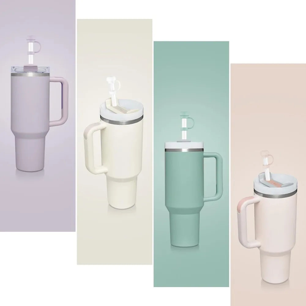 4 Pcs Straw Covers for Stanley Cup 40-20 oz, 0.4 inches Silicone Straw Cover Caps, Stanley Cups Accessories