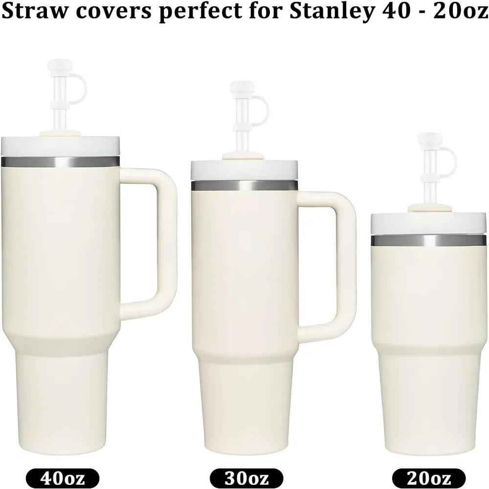 4 Pcs Straw Covers for Stanley Cup 40-20 oz, 0.4 inches Silicone Straw Cover Caps, Stanley Cups Accessories