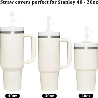 4 Pcs Straw Covers for Stanley Cup 40-20 oz, 0.4 inches Silicone Straw Cover Caps, Stanley Cups Accessories