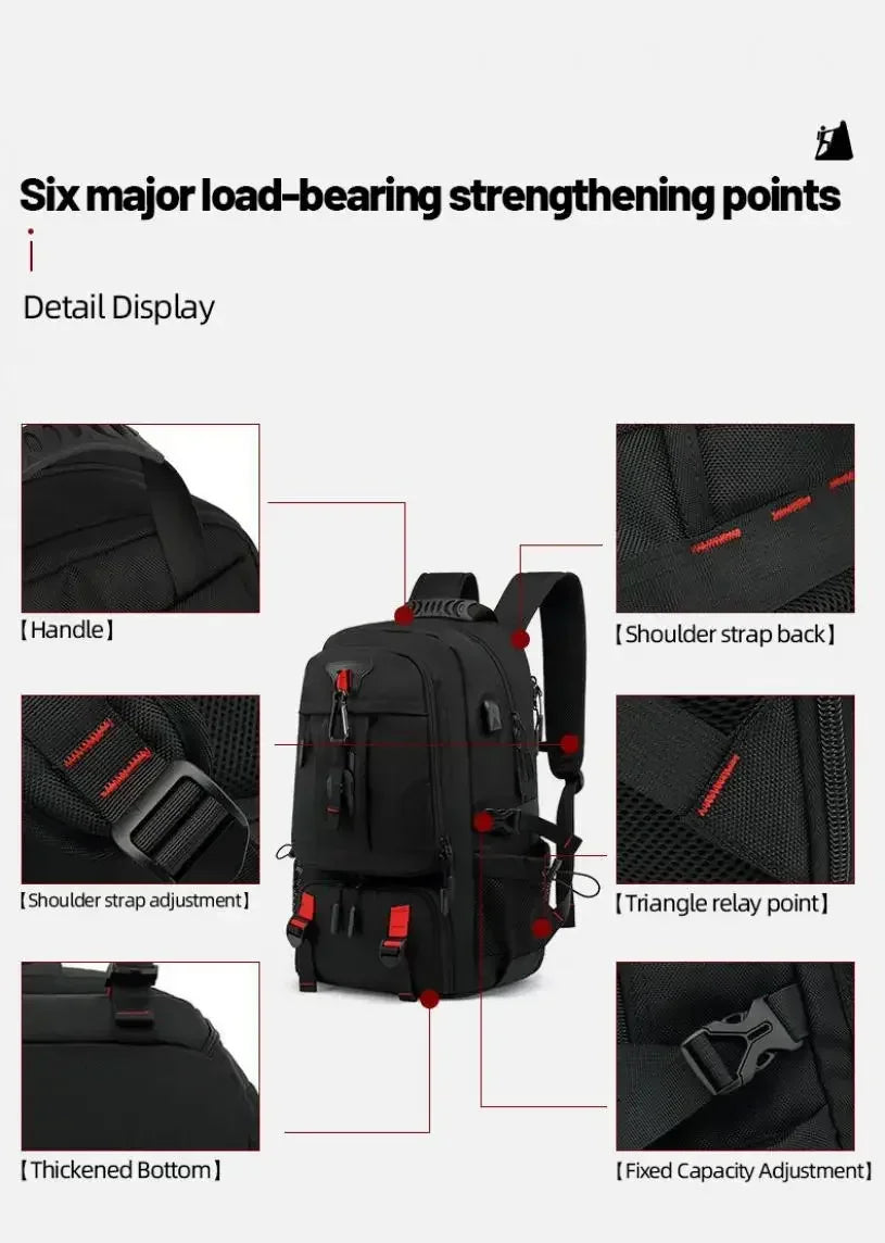 Outdoor Sports Trekking Backpacks For Brompton Bicycle Usb Charging Travel Backpack Big Oxford Laptop Bag With Shoe Packet