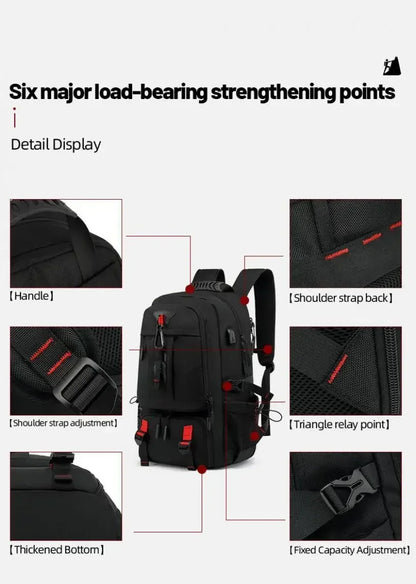 Outdoor Sports Trekking Backpacks For Brompton Bicycle Usb Charging Travel Backpack Big Oxford Laptop Bag With Shoe Packet