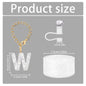 3Pcs Accessories Set for Stanley Cup, Including Diamond Straw Topper/Sparkly Silicone Boot Set（White）