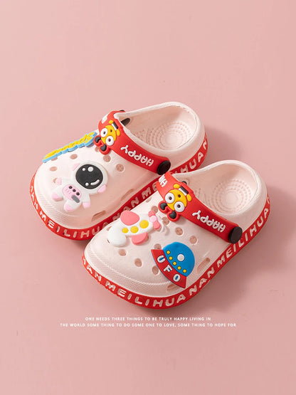 EVA ultra light boys and girls baby and toddler anti slip hole shoes children's sandals astronaut UFO sandals slippers