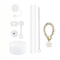 Cup Accessories for Stanley Set of 9, 2 Straw and Brush and 1 Flower Charm Chain 3 Spill Proof Stopper Flowers Straw Cover Boot