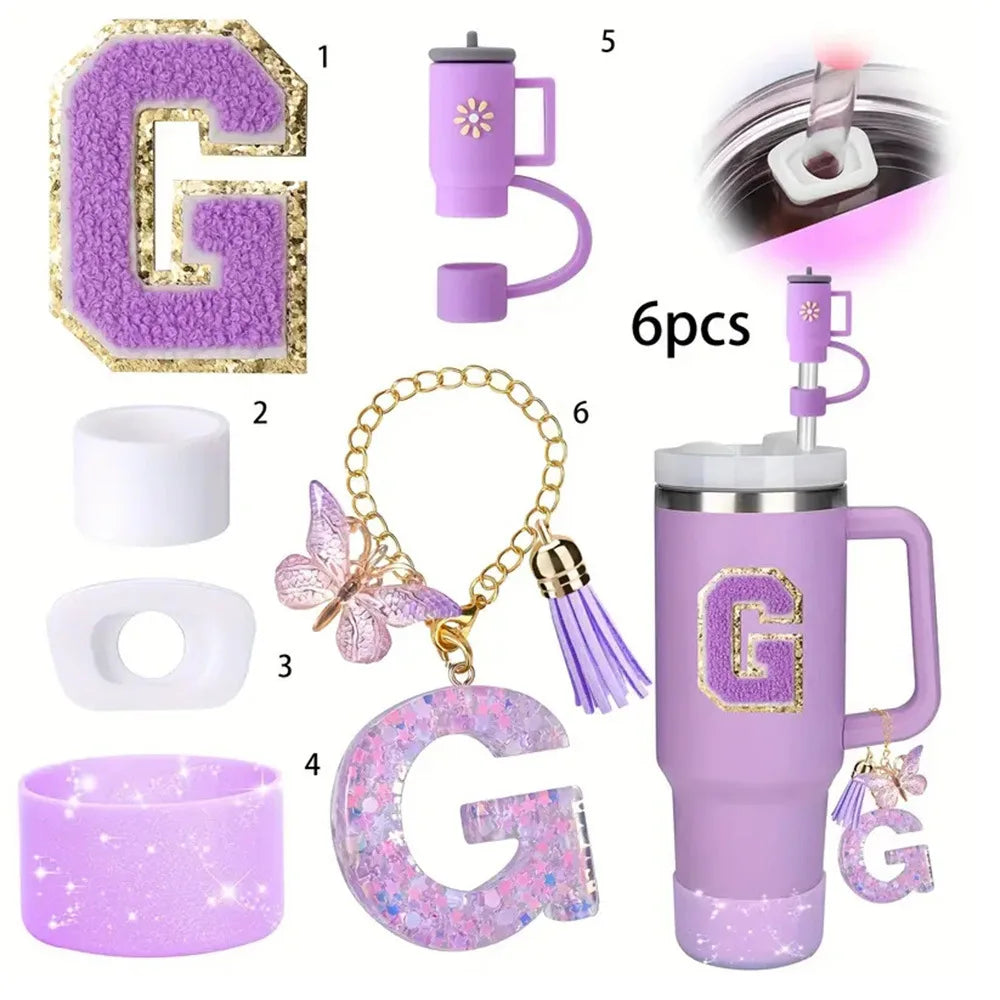 6pcs Silicone Stanley Cup Accessory Set suitable for Stanley Cup 40oz glass with handle