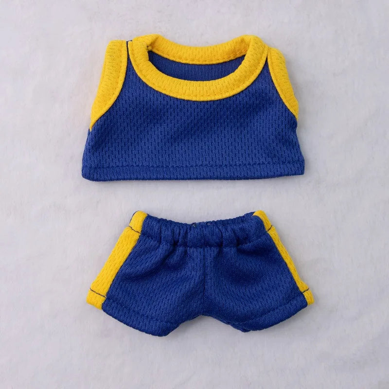 Labubu Basketball Jersey - Sporty Outfit for 15/17cm Vinyl Dolls with Breathable Mesh Fabric