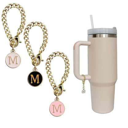 3pcs Letter Charm Accessories for Stanley Cup Initial Name ID Personalized Handle Charm for Stanley 40 oz Tumbler with Handle