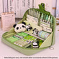 12-Layer Large Capacity Pen Bag 90 Degree Large Opening Student Multifunctional Pencil Case Zipper Stationery Organizer School