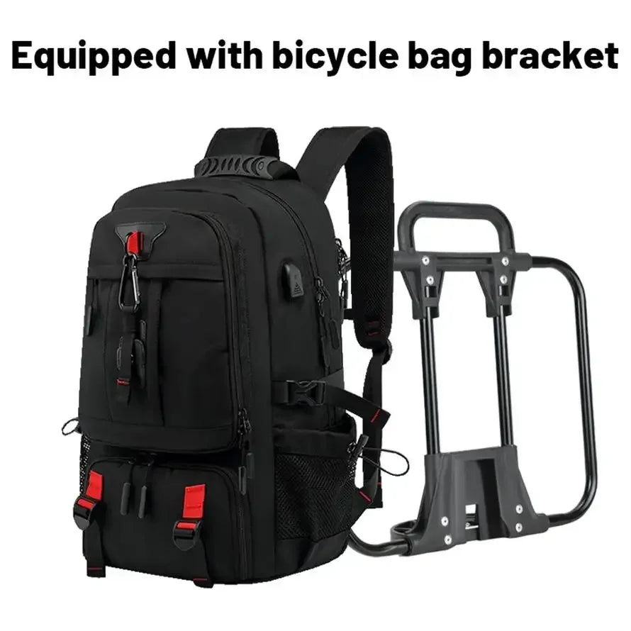 Outdoor Sports Trekking Backpacks For Brompton Bicycle Usb Charging Travel Backpack Big Oxford Laptop Bag With Shoe Packet