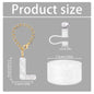 3Pcs Accessories Set for Stanley Cup, Including Diamond Straw Topper/Sparkly Silicone Boot Set（White）