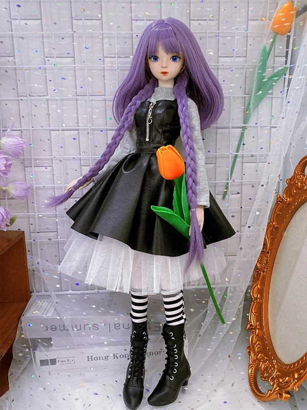 60CM BJD Doll Cute Clothes only clothes Xia Qiao Black 1/3 1/4 1/6 Doll accessories Children's toys