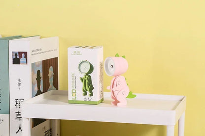 Mini Dinosaur Night Light Battery Magnetic Folding Nights Lamp Bedroom Bedside Table Ornaments Children's Toys LED Night Lights
