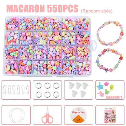 DIY Handmade Beaded Children's Toys Creative Loose Spacer Beads Making Bracelet Necklace 24 Grid Girl Jewelry Set Girl Toy Gift