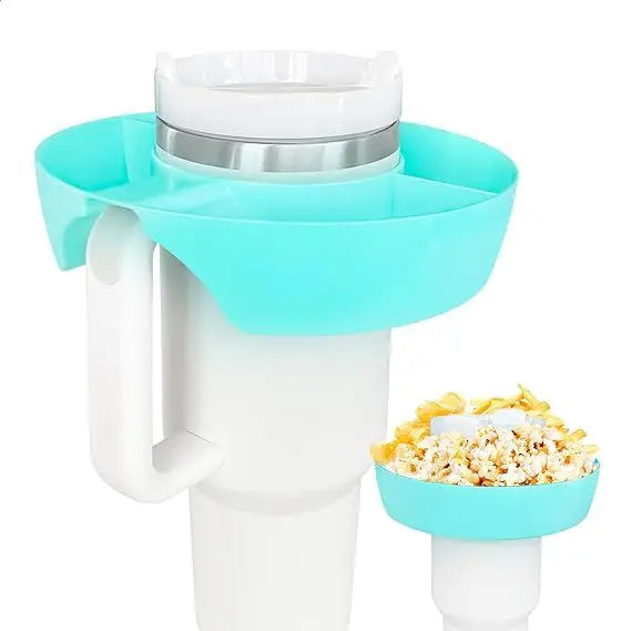 Snack Bowl for Stanley Cup Reusable Tray Food Divider with Handle Snack Platter Food Tray Rack Water Bottle and Cup Accessories