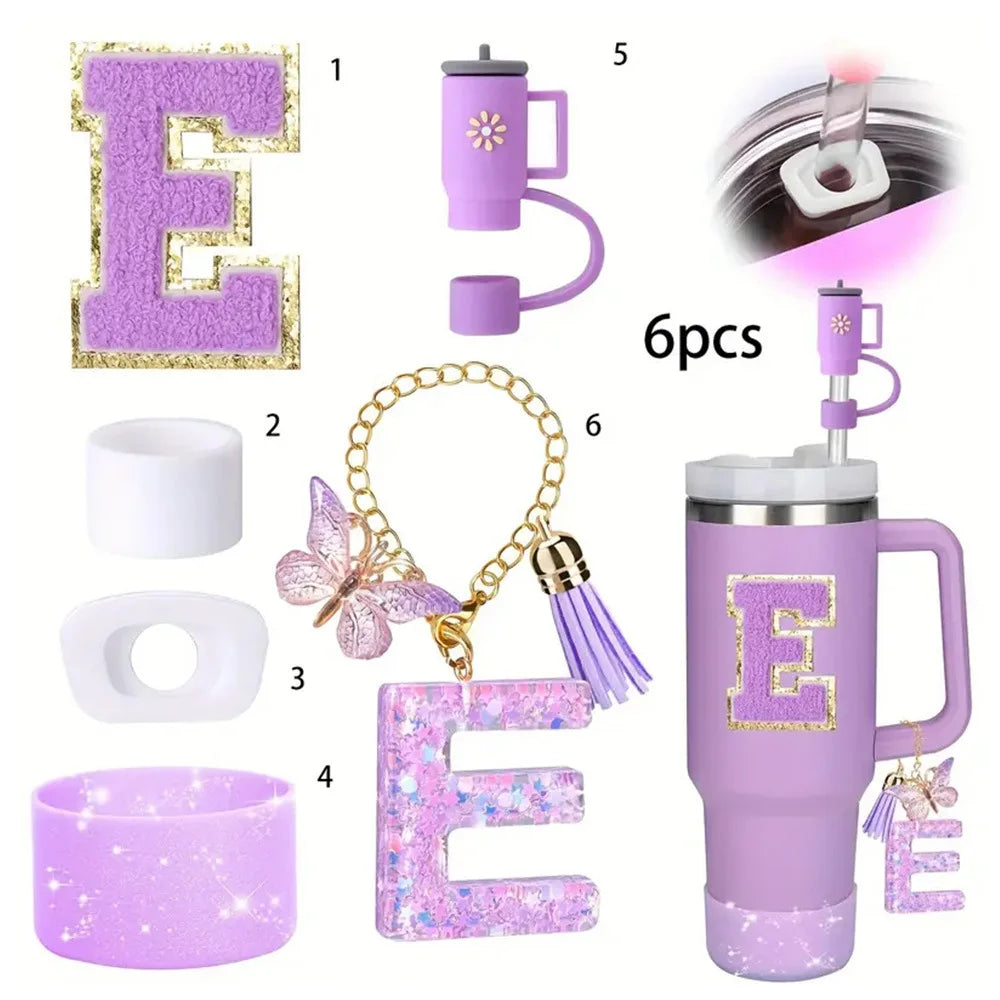 6pcs Silicone Stanley Cup Accessory Set suitable for Stanley Cup 40oz glass with handle
