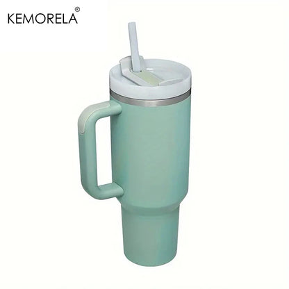 KEMORELA 30&40 oz Tumbler With Handle Lid Straw 887/1182ML Stainless Steel Water Bottle Vacuum Thermos Cup Travel Car Coffee Mug