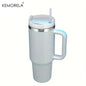 KEMORELA 30&40 oz Tumbler With Handle Lid Straw 887/1182ML Stainless Steel Water Bottle Vacuum Thermos Cup Travel Car Coffee Mug