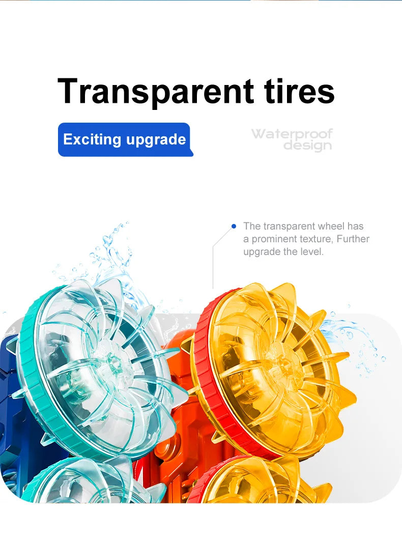 New Amphitheatre RC Car Cool Light Music 4WD 2.4G Gesture Sensing 360° Water Stunt Double Drift Stunt Car Children's Toys Gifts