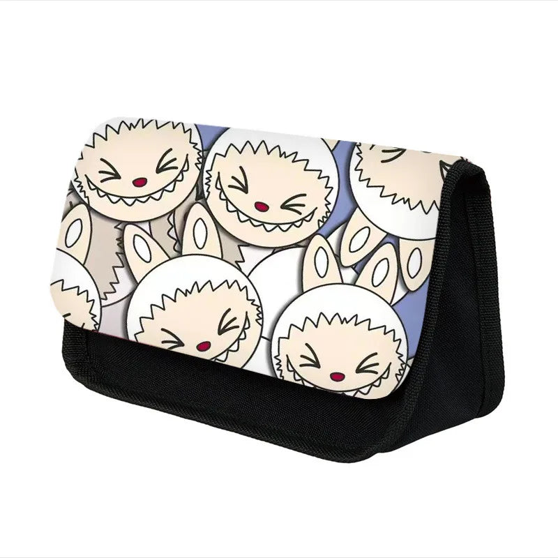 Labubu Pencil Cases Kawaii Large Capacity Pencil Storage Bag Student Stationery Organizer Pouch School Office Supplies Kids Gift