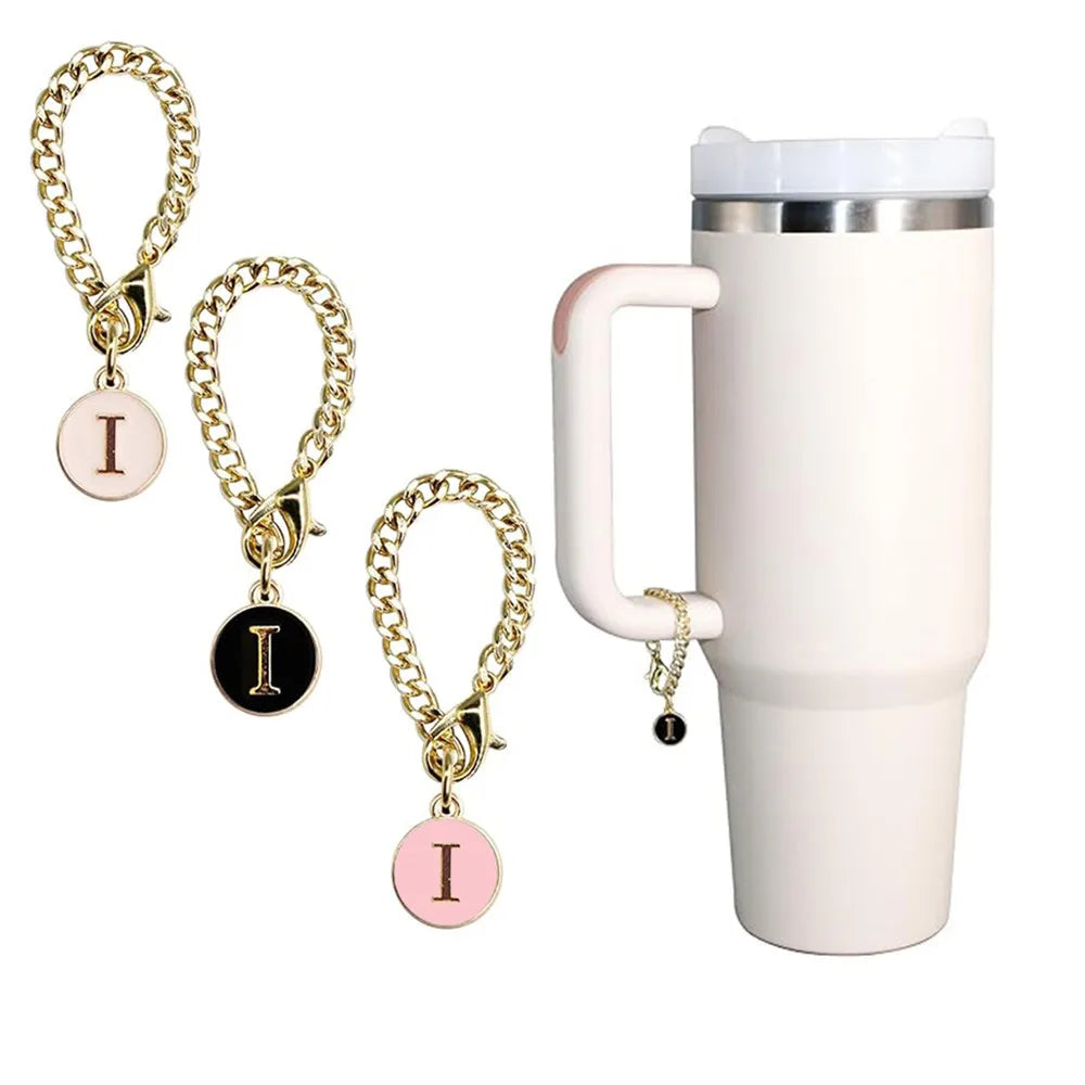 3pcs Letter Charm Accessories for Stanley Cup Initial Name ID Personalized Handle Charm for Stanley 40 oz Tumbler with Handle