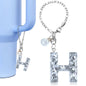 1 PCS Letter Charm Accessories for Stanley Cup Purple Cute Initial Keychain Handle Charm for Stanley Tumbler Girls Water Bottle