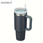 KEMORELA 30&40 oz Tumbler With Handle Lid Straw 887/1182ML Stainless Steel Water Bottle Vacuum Thermos Cup Travel Car Coffee Mug
