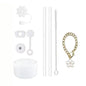 Accessories for Stanley Cup Set of 9, 2 Straw and Brush and 1 Flower Charm Chain 3 Spill Proof Stopper Flowers Straw Cover Boot