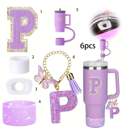 6pcs Silicone Stanley Cup Accessory Set suitable for Stanley Cup 40oz glass with handle
